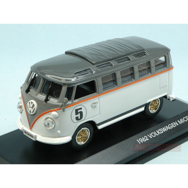 SCALE MODEL COMPATIBLE WITH VW MICROBUS 1962 N.5 WHITE W/GREY ROOF 1:43 LUCKY DIE CAST LDC43209WH