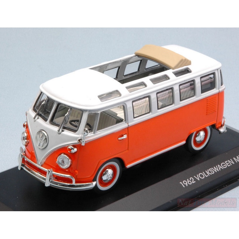 SCALE MODEL COMPATIBLE WITH VW MICROBUS 1962 ORANGE 1:43 YAT MING YM43208OR