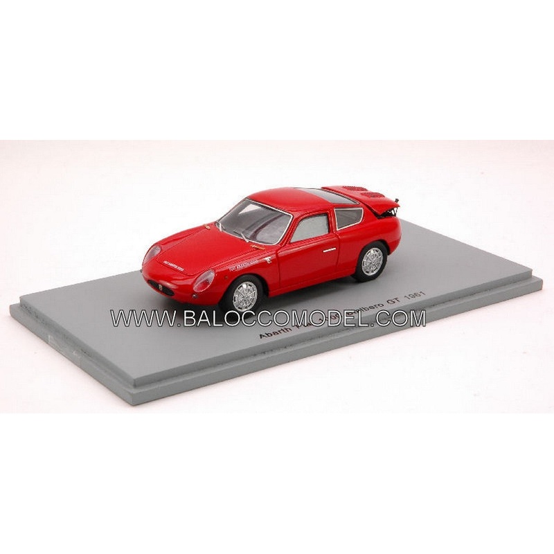 SCALE MODEL COMPATIBLE WITH ABARTH 1000 DOUBLE SHAFT GT 61 RED 1:43 SPARK MODEL S1301