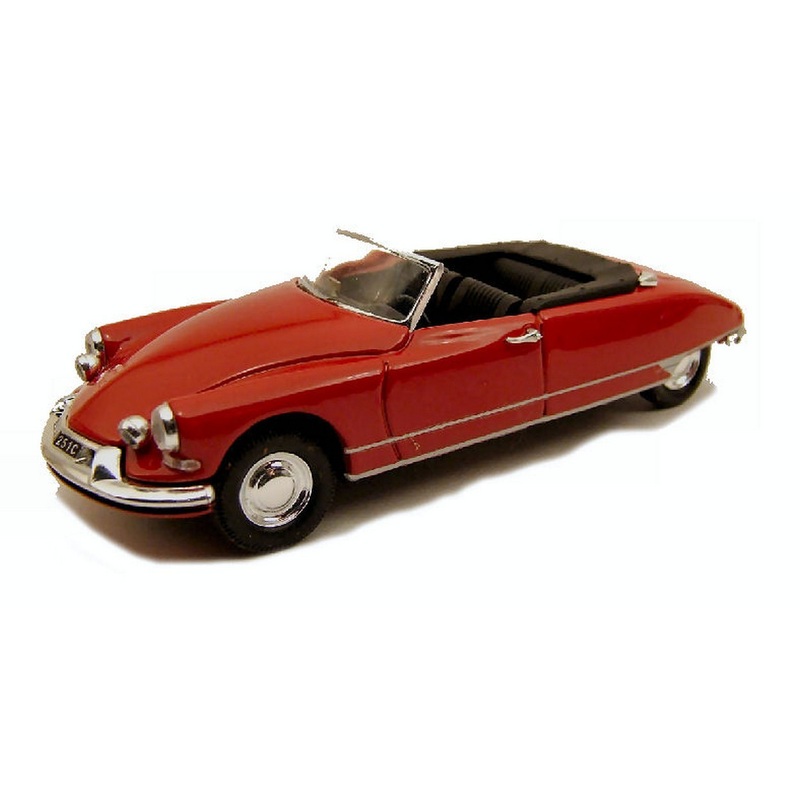 SCALE MODEL COMPATIBLE WITH CITROEN DS 19 CABRIO 1961 RED 1:43 RIO RI4208