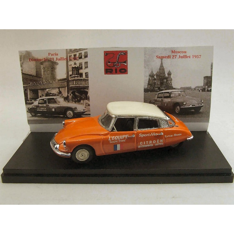 SCALE MODEL COMPATIBLE WITH CITROEN ID 19 PARIS-MOSCOW 1957 1:43 RIO RI4373