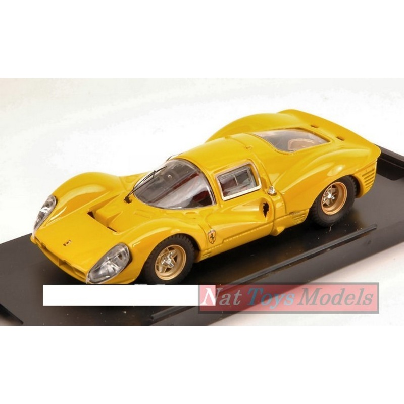 SCALE MODEL COMPATIBLE WITH FERRARI 412 P 1967 YELLOW 1:43 BANG BG7103