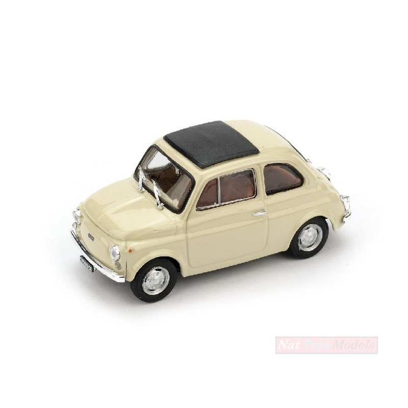 SCALE MODEL COMPATIBLE WITH FIAT 500 R 1972-75 CLOSED ANTIQUE IVORY 1:43 BRUMM BM0475-03