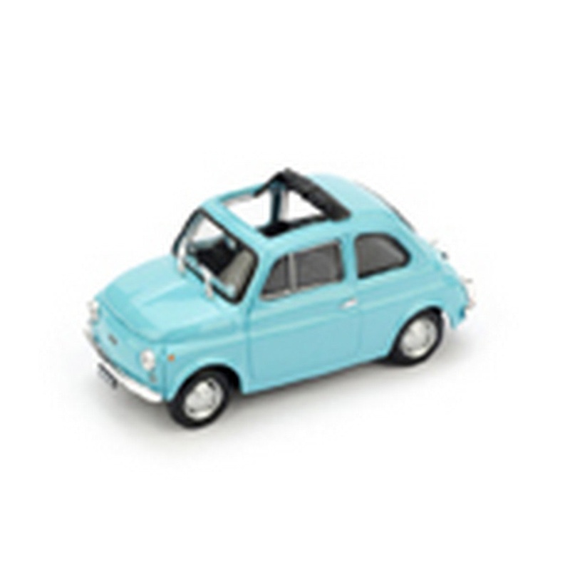 SCALE MODEL COMPATIBLE WITH FIAT 500 R 1972-75 OPEN LIGHT BLUE 1:43 BRUMM BM0474-08