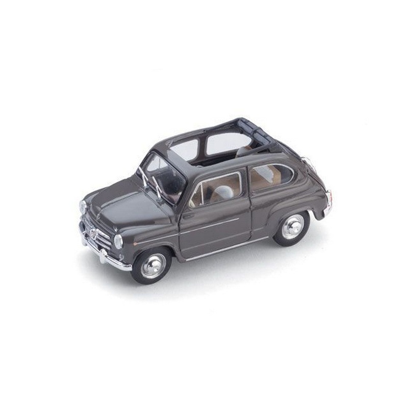SCALE MODEL COMPATIBLE WITH FIAT 600 D BERLINA 1960 OPEN CONVERTIBLE BEIGE 1:43 BRUMM BM0317-02