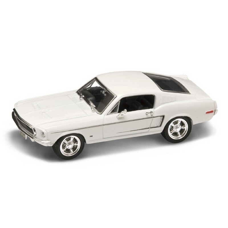 SCALE MODEL COMPATIBLE WITH FORD MUSTANG GT 1968 WHITE 1:43 YAT MING YM43206W