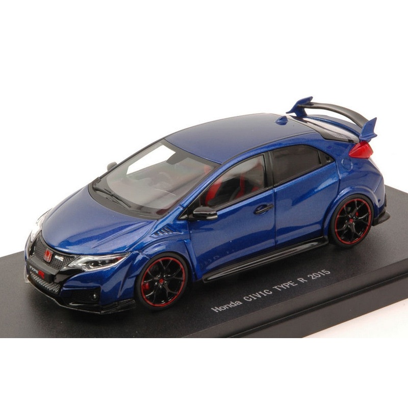 SCALE MODEL COMPATIBLE WITH HONDA CIVIC TYPE R 2015 BRILLANT SPORTY BLUE METALLIC 1:43 EBBRO EB45355
