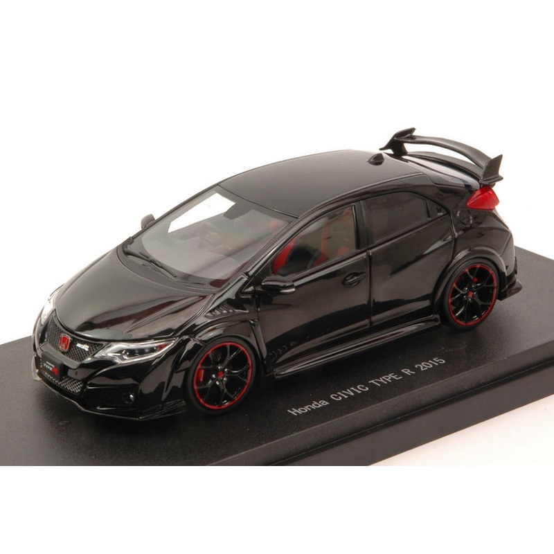 SCALE MODEL COMPATIBLE WITH HONDA CIVIC TYPE R 2015 CRYSTAL BLACK PEARL 1:43 EBBRO EB45367