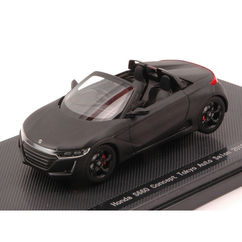 SCALE MODEL COMPATIBLE WITH HONDA S660 CONCEPT TOKYO AUTO SALON 2015 MATT BLACK 1:43 EBBRO EB45232