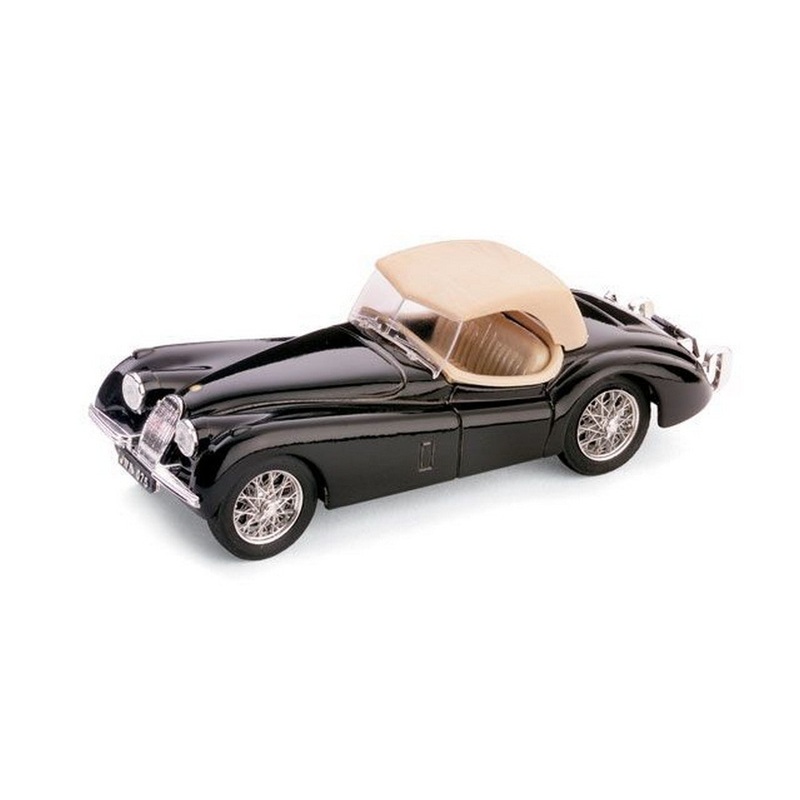 SCALE MODEL COMPATIBLE WITH JAGUAR XK 120 DROP HEAD 1948 BLACK 1:43 BRUMM BM0102-02