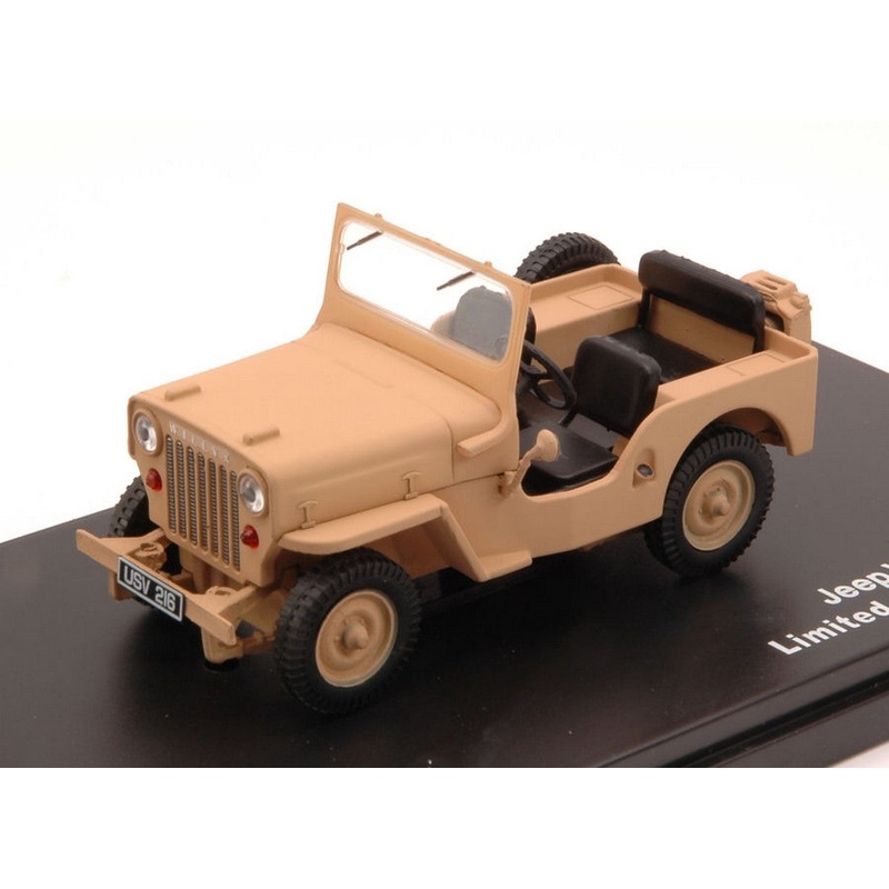SCALE MODEL COMPATIBLE WITH JEEP WILLYS CJ3B 1953 OPEN DESERT SAND 1:43 TRIPLE 9 T9-43039