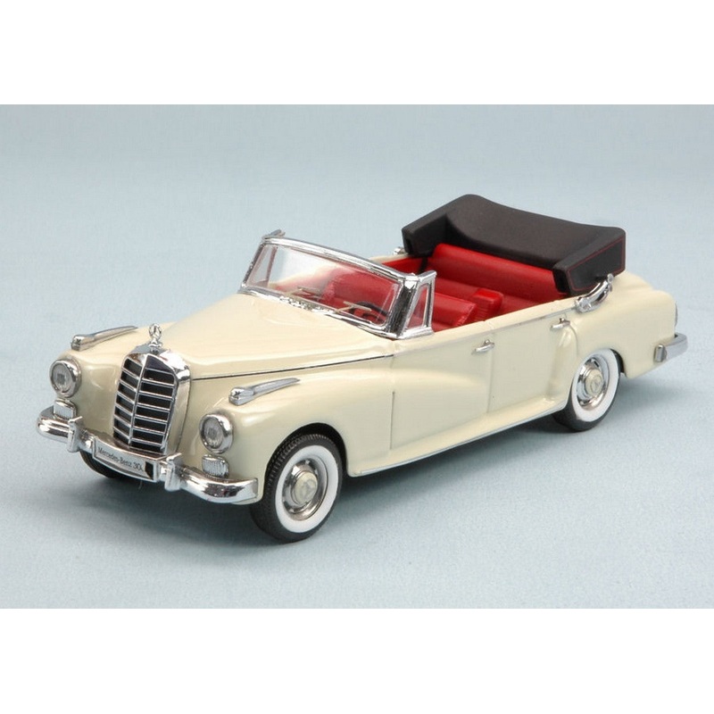 SCALE MODEL COMPATIBLE WITH MERCEDES 300 D 1958 CABRIO WHITE 1:43 RIO RI4459