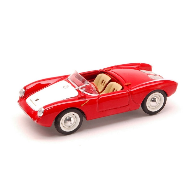 SCALE MODEL COMPATIBLE WITH PORSCHE 550A RS SPYDER TWO-SEAT ROAD 1954 RED/WHITE 1:43 BRUMM BM0233-01