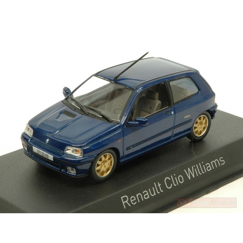 SCALE MODEL COMPATIBLE WITH RENAULT CLIO WILLIAMS 1996 BLUE 1:43 NOREV NV517521