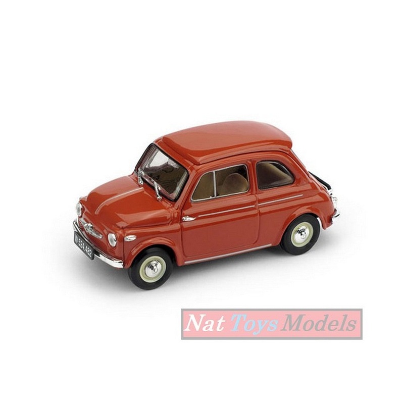 SCALE MODEL COMPATIBLE WITH STEYR PUCH 500D 1959 CORAL RED 1:43 BRUMM BM0435-05