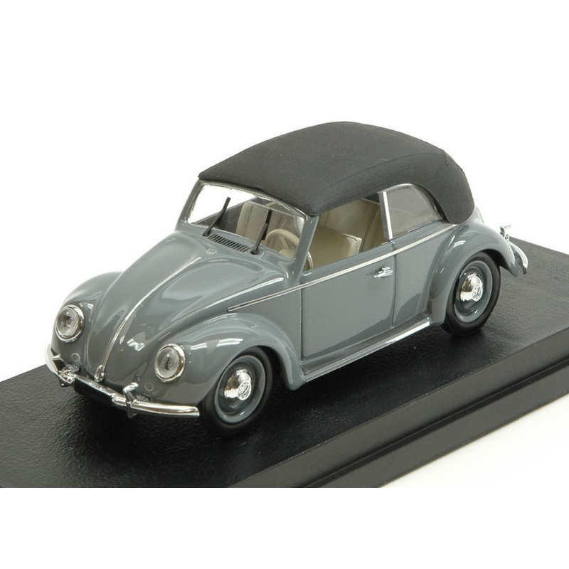 SCALE MODEL COMPATIBLE WITH VW BEETLE 1949 CONVERTIBLE WITH GRAY TOP 1:43 RIO RI4513