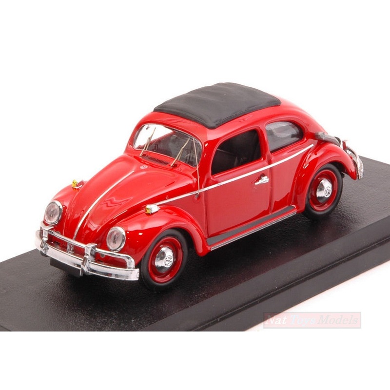 SCALE MODEL COMPATIBLE WITH VW BEETLE AMPHIBIO BRAZIL 1961 RED 1:43 RIO RI4393
