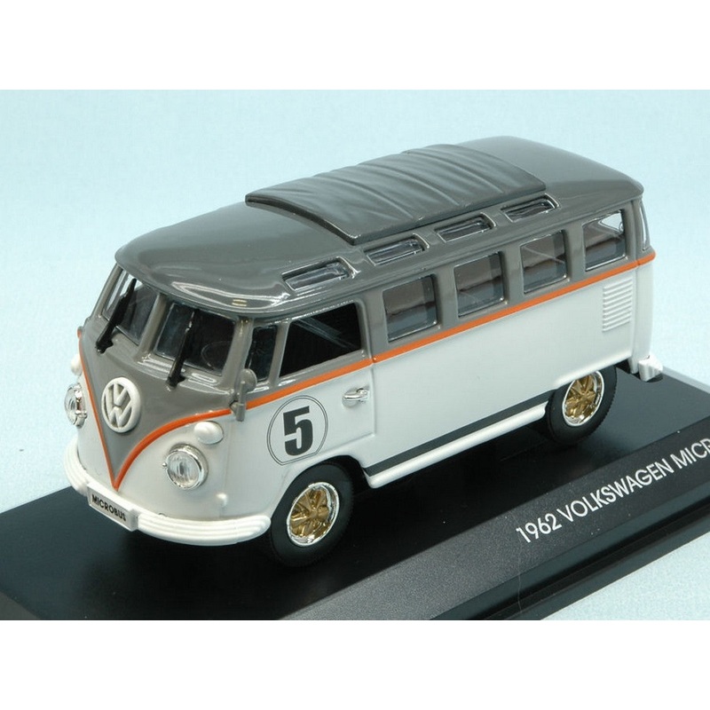 SCALE MODEL COMPATIBLE WITH VW MICROBUS 1962 N.5 WHITE W/GREY ROOF 1:43 YAT MING YM43209WH