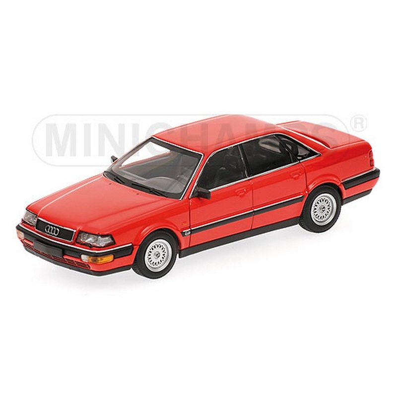 SCALE MODEL COMPATIBLE WITH AUDI V8 1988 RED 1:43 MINICHAMPS PM400016001