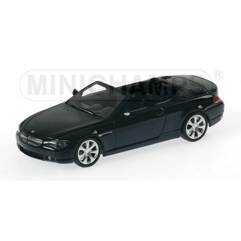 SCALE MODEL COMPATIBLE WITH BMW SERIES 6 CABRIO 2006 BLUE 1:43 MINICHAMPS PM431026030
