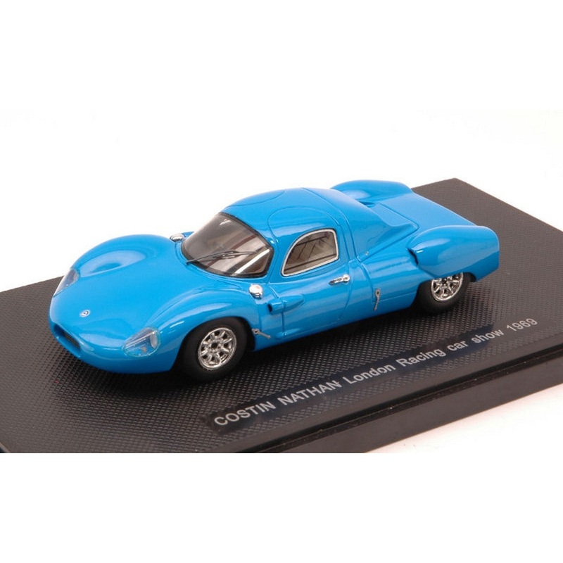 SCALE MODEL COMPATIBLE WITH COSTIN NATHAN LONDON RACING CAR SHOW 1969 LIGHT BLUE 1:43 EBBRO EB44905