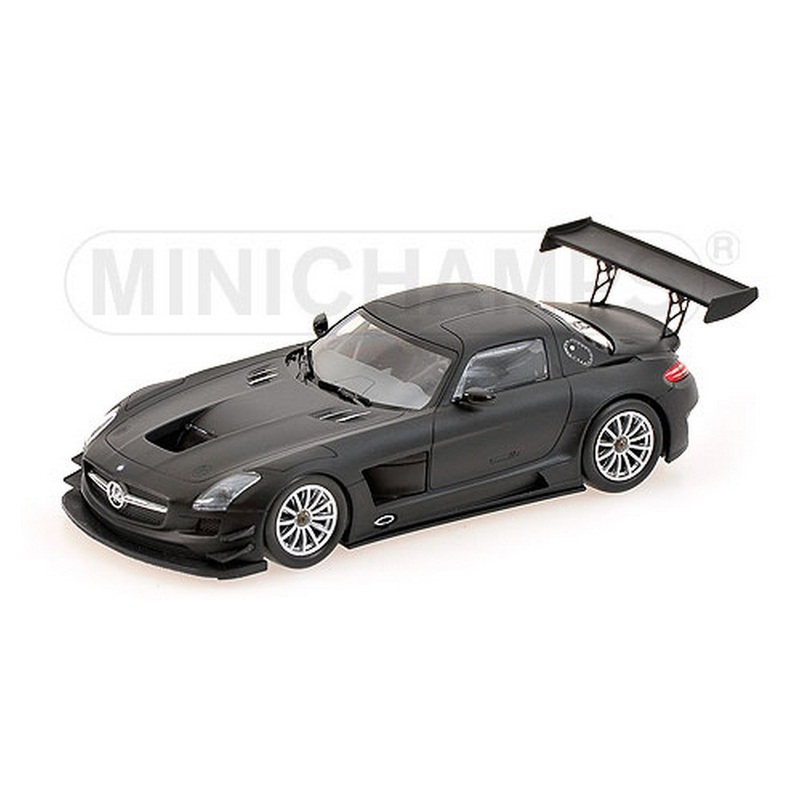 SCALE MODEL COMPATIBLE WITH MERCEDES SLS AMG GT3 STREET 2011 MATT BLACK 1:43 MINICHAMPS PM410113200