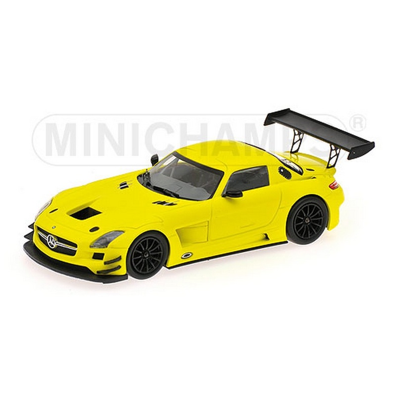 SCALE MODEL COMPATIBLE WITH MERCEDES SLS AMG GT3 STREET 2011 YELLOW 1:43 MINICHAMPS PM410113201
