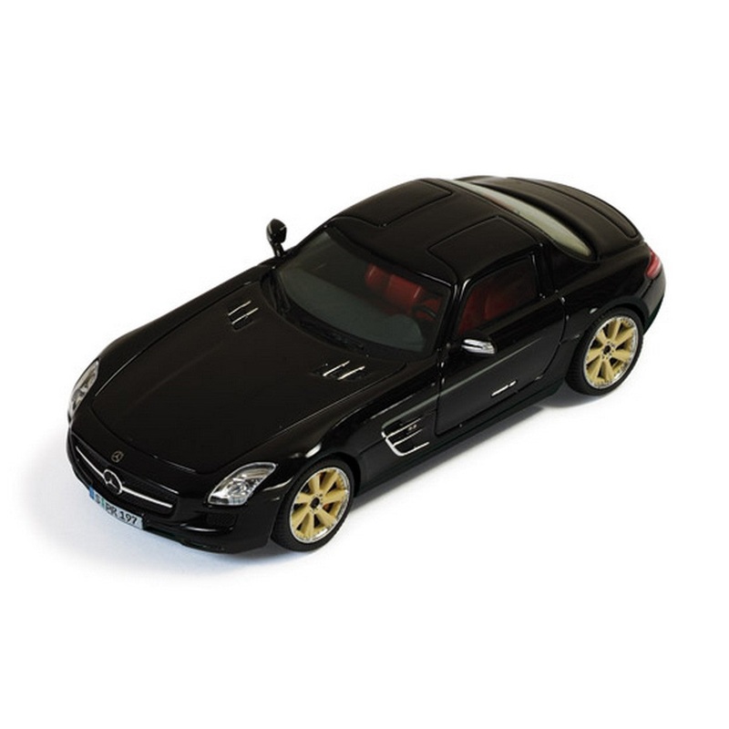 SCALE MODEL COMPATIBLE WITH MERCEDES SLS AMG (RSK8) 2011 BLACK 1:43 IXO MODEL MOC118