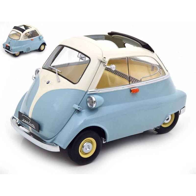 SCALE MODEL COMPATIBLE WITH BMW 250 ISETTA 1959 LIGHT BLUE/WHITE 1:12 KK SCALE KKDC120044