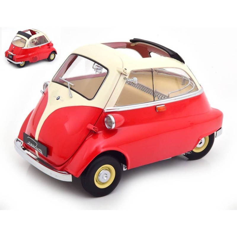 SCALE MODEL COMPATIBLE WITH BMW 250 ISETTA 1959 RED/WHITE 1:12 KK SCALE KKDC120043