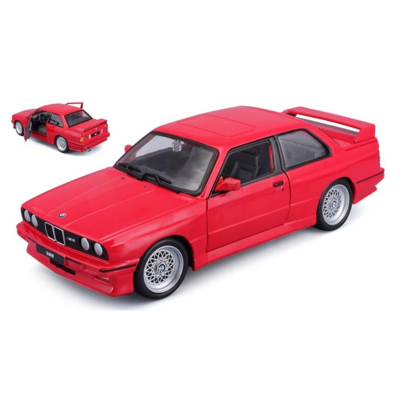 SCALE MODEL COMPATIBLE WITH BMW M3 (E30) 1988 RED 1:24 BURAGO BU21100R