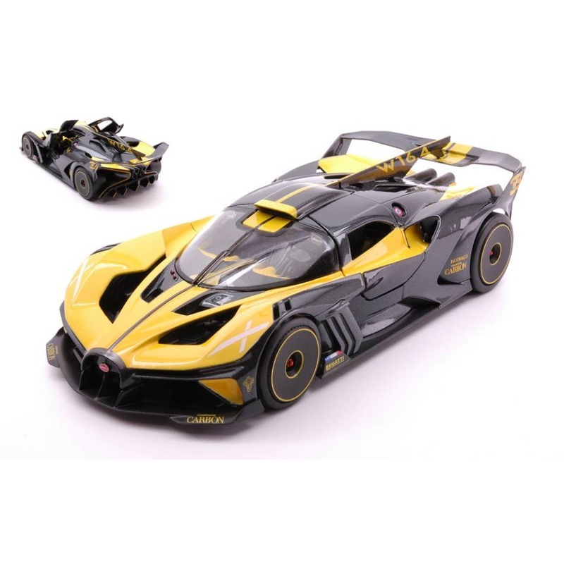 SCALE MODEL COMPATIBLE WITH BUGATTI BOLIDE YELLOW 1:24 MAISTO MI32911Y