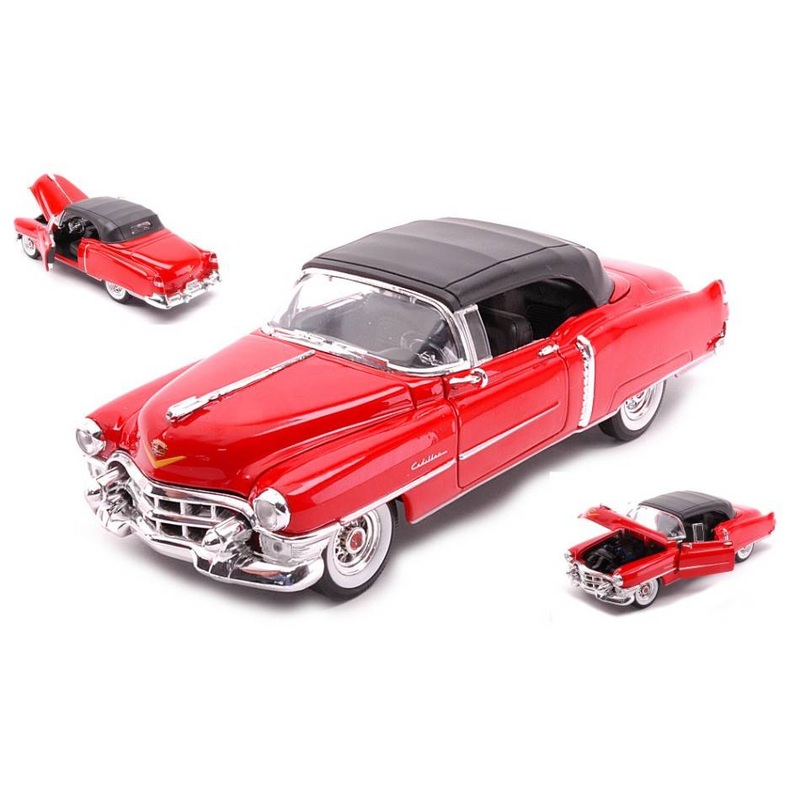 SCALE MODEL COMPATIBLE WITH CADILLAC ELDORADO CONVERTIBLE CANOPY CLOSED RED 1:24 WELLY WE22414HR