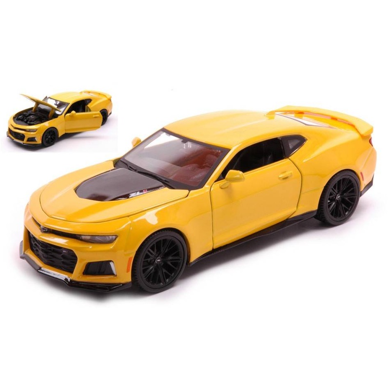 SCALE MODEL COMPATIBLE WITH CHEVROLET CAMARO ZL1 2017 YELLOW 1:24 MAISTO MI31512Y