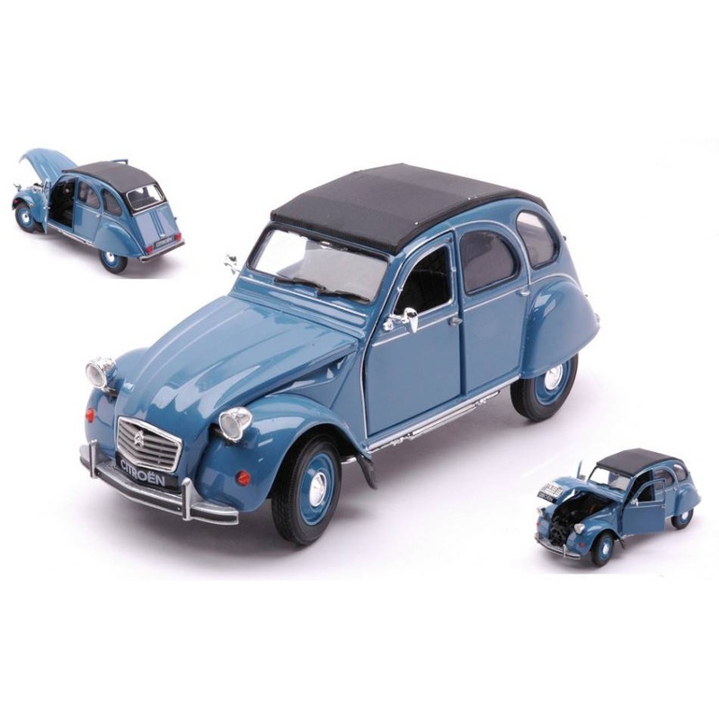 SCALE MODEL COMPATIBLE WITH CITROEN 2 CV BLUE ASH 1:24 WELLY WE3694 MODEL