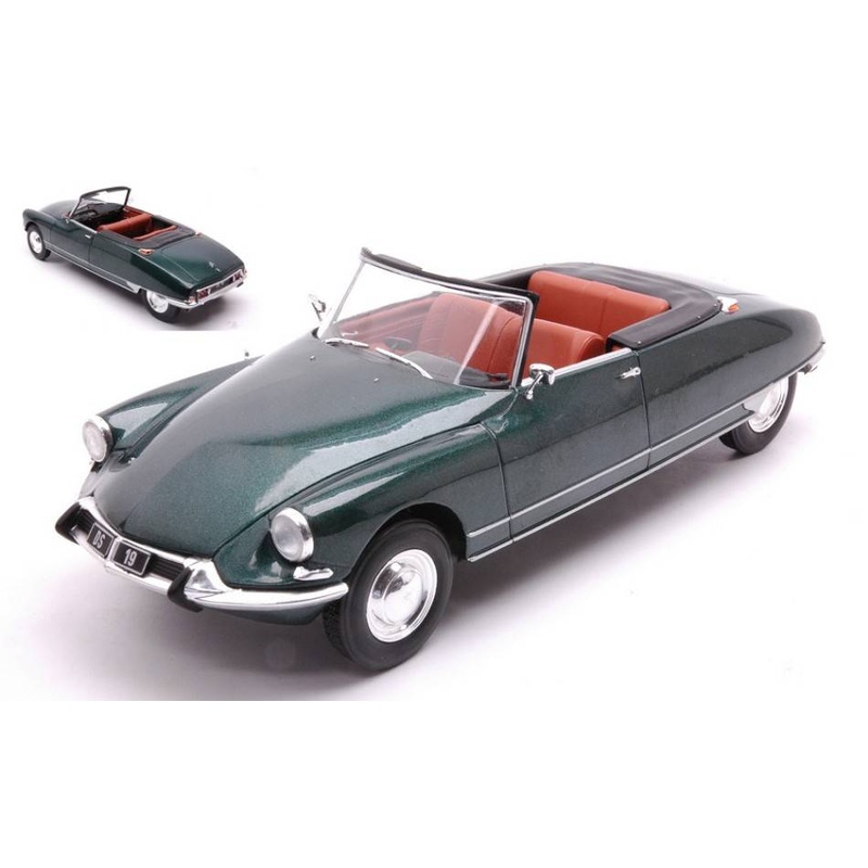 SCALE MODEL COMPATIBLE WITH CITROEN DS 19 CONVERTIBLE 1963 MET.DARK GREEN 1:24 WHITEBOX WB124180