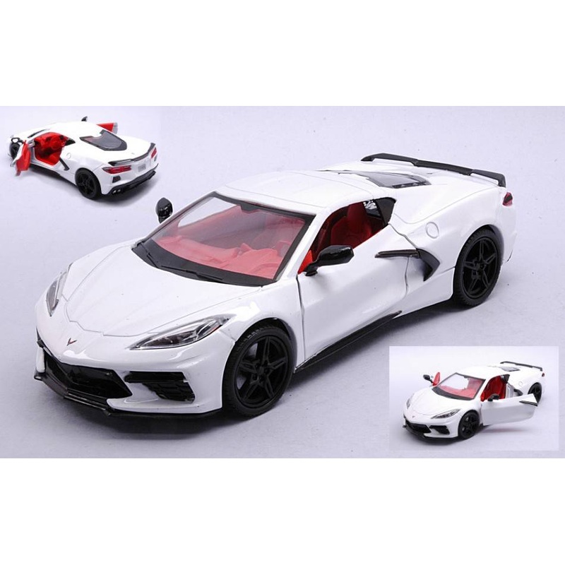 SCALE MODEL COMPATIBLE WITH CORVETTE 2020 WHITE 1:24 MOTORMAX MTM79360W