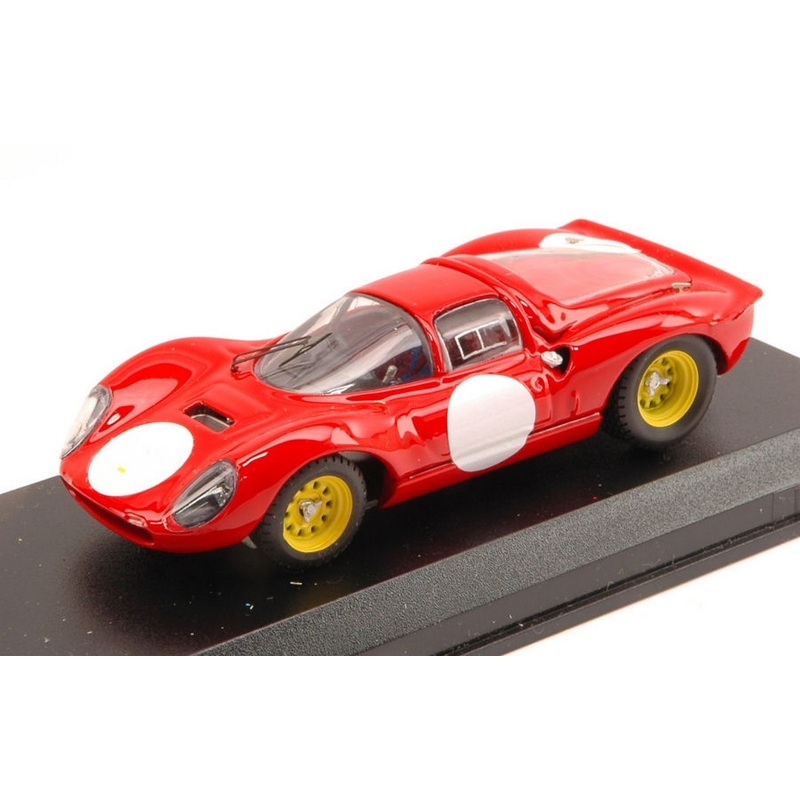 SCALE MODEL COMPATIBLE WITH FERRARI DINO 206 1966 STREET RED 1:43 ART MODEL AM0105