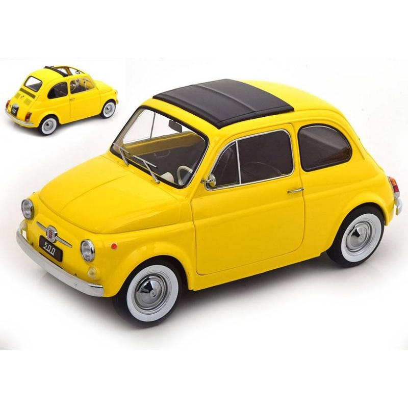 SCALE MODEL COMPATIBLE WITH FIAT 500 1968 YELLOW 1:12 KK SCALE KKDC120034