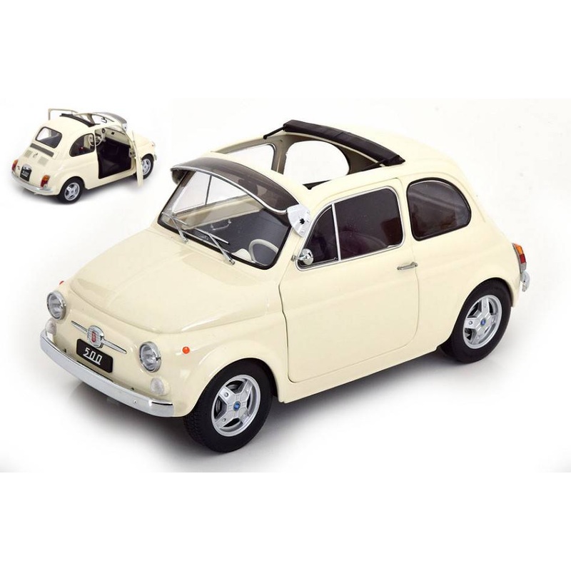 SCALE MODEL COMPATIBLE WITH FIAT 500 F CUSTOM 1968 CREAM 1:12 KK SCALE KKDC120062