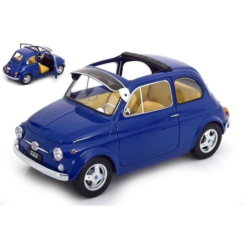 SCALE MODEL COMPATIBLE WITH FIAT 500 F CUSTOM 1968 DARK BLUE 1:12 KK SCALE KKDC120063