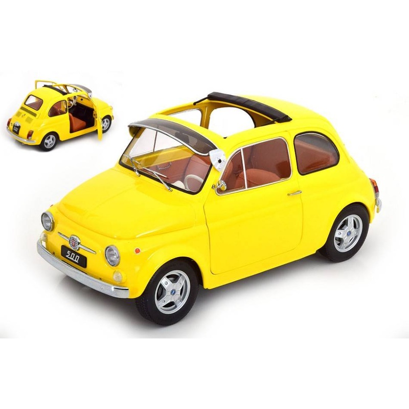 SCALE MODEL COMPATIBLE WITH FIAT 500 F CUSTOM 1968 YELLOW 1:12 KK SCALE KKDC120064