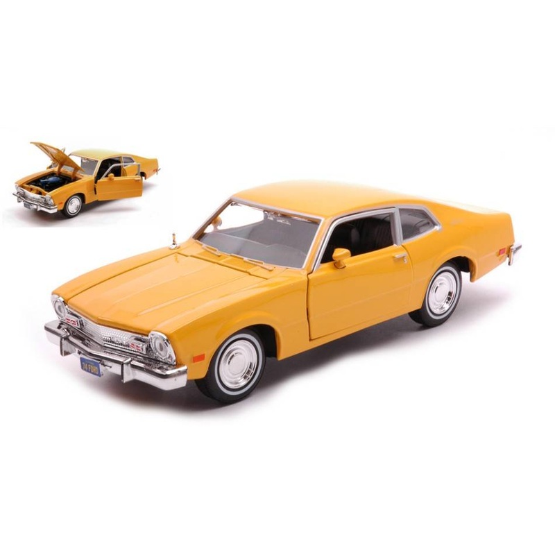 SCALE MODEL COMPATIBLE WITH FORD MAVERICK 1974 "FORGETTEN CLASSIC SERIES" YELLOW 1:24 MOTORMAX MTM79042Y