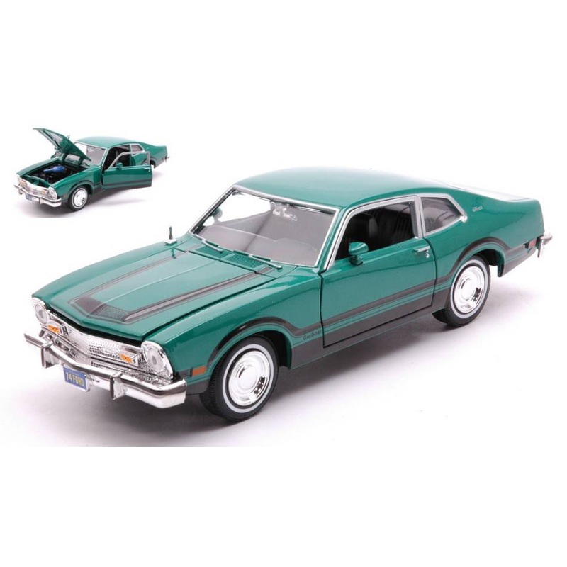 SCALE MODEL COMPATIBLE WITH FORD MAVERICK GRABBER "FORGETTEN CLASSIC SERIES" 1974 GREEN 1:24 MOTORMAX MTM79043GN