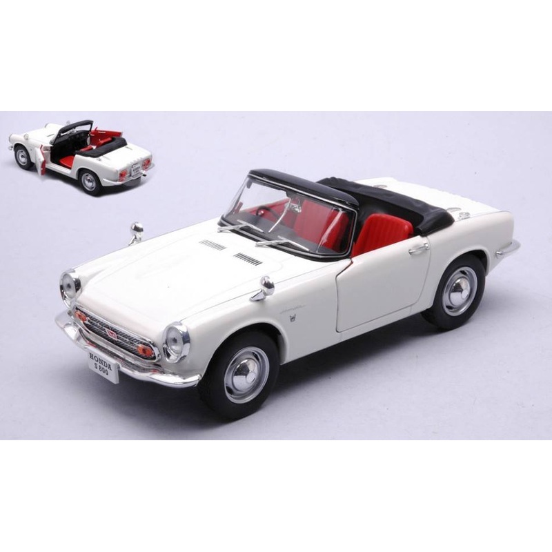 SCALE MODEL COMPATIBLE WITH HONDA S800 1966 WHITE RHD 1:24 WHITEBOX WB124184