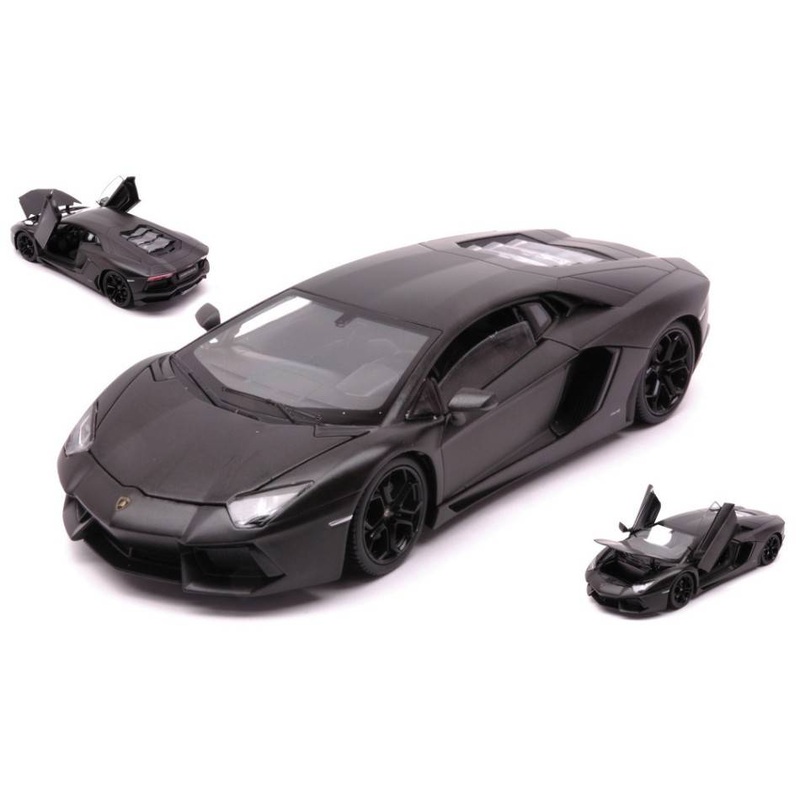 SCALE MODEL COMPATIBLE WITH LAMBORGHINI AVENTADOR LP 700-4 MATT BLACK 1:24 WELLY WE24033BK