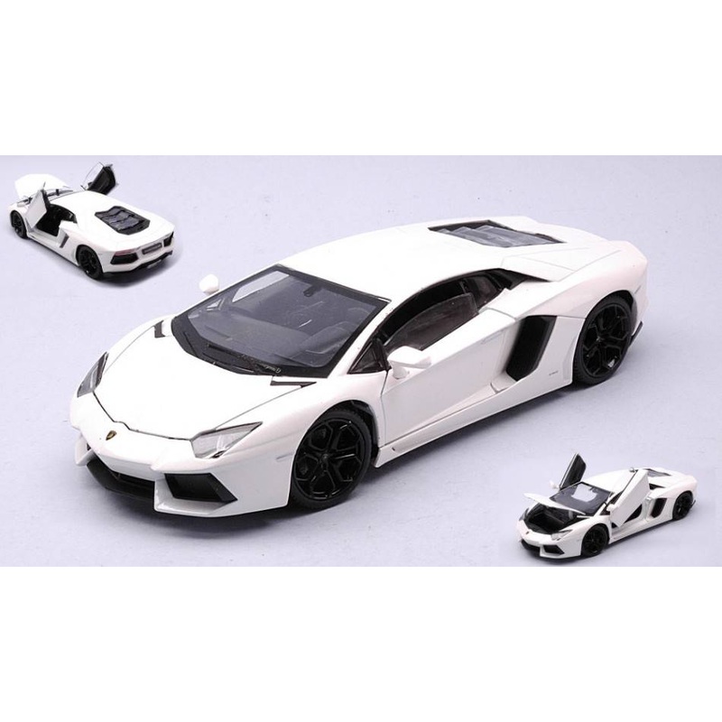 SCALE MODEL COMPATIBLE WITH LAMBORGHINI AVENTADOR LP 700-4 WHITE 1:24 WELLY WE24033W