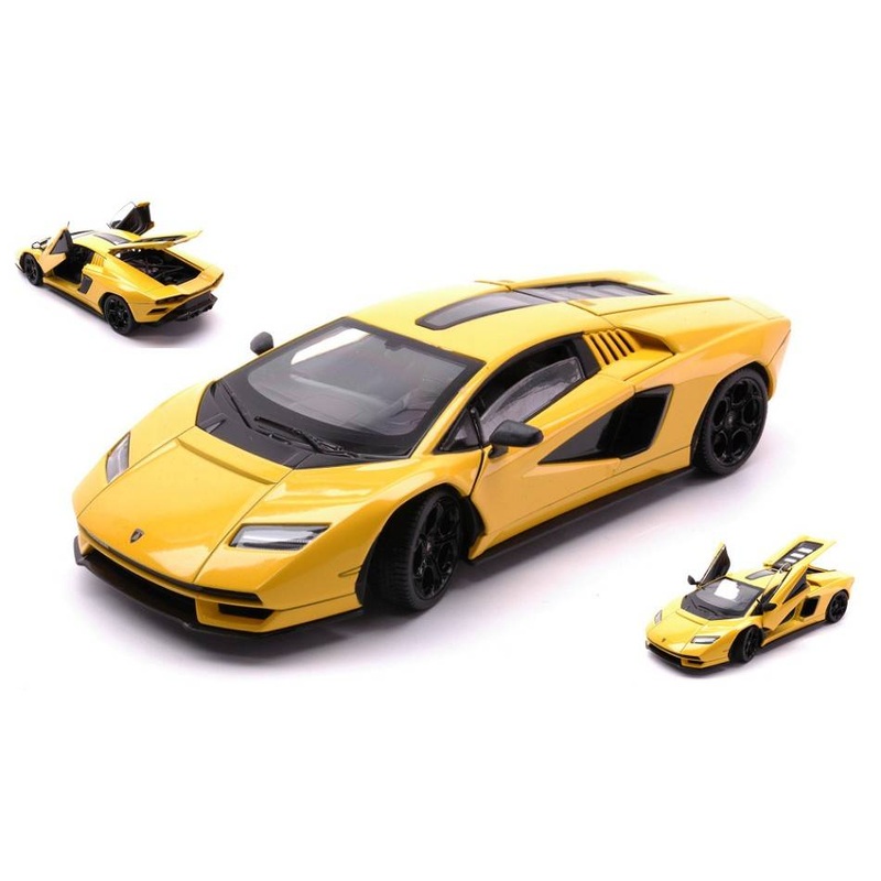 SCALE MODEL COMPATIBLE WITH LAMBORGHINI COUNTACH LPI 800-4 MET.YELLOW 1:24 WELLY WE24114Y