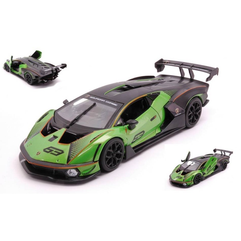 SCALE MODEL COMPATIBLE WITH LAMBORGHINI ESSENZA SCV12 N.63 GREEN 1:24 BURAGO BU28017