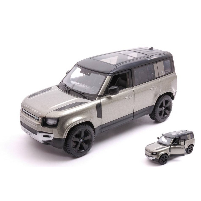 SCALE MODEL COMPATIBLE WITH LAND ROVER DEFENDER 110 2022 GREEN METALLIC 1:24 BURAGO BU21101GR